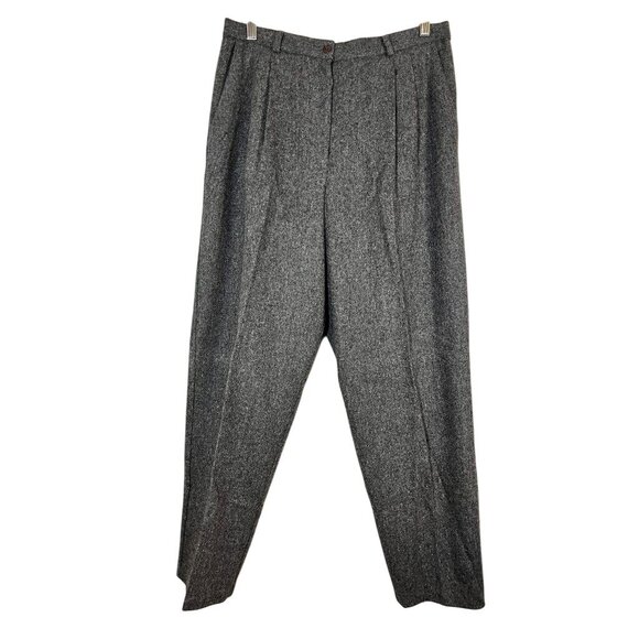 Requirements Pants - Vintage Wool Pant Straight Leg 16 Gray Retro Preppy Old Money Neutral Classic